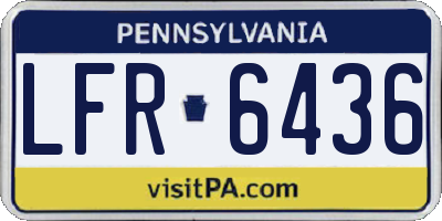 PA license plate LFR6436