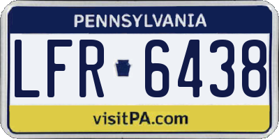 PA license plate LFR6438