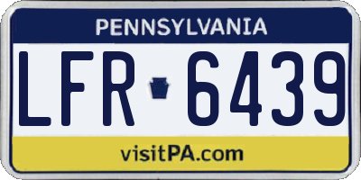 PA license plate LFR6439