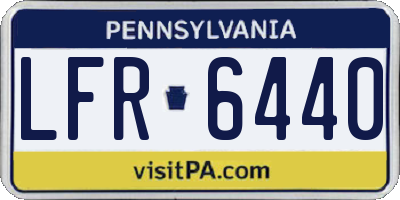PA license plate LFR6440