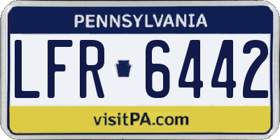 PA license plate LFR6442
