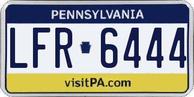 PA license plate LFR6444