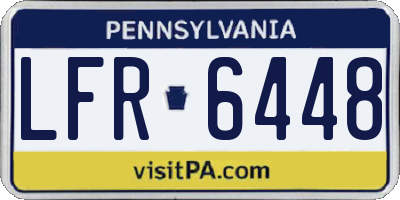 PA license plate LFR6448
