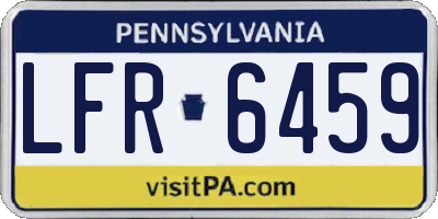 PA license plate LFR6459