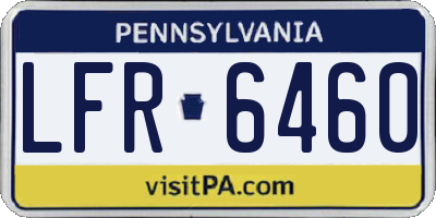 PA license plate LFR6460