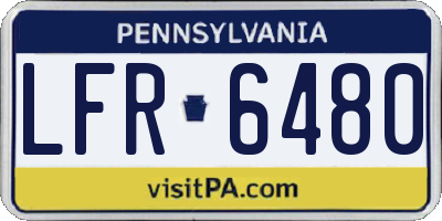 PA license plate LFR6480