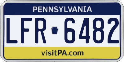 PA license plate LFR6482