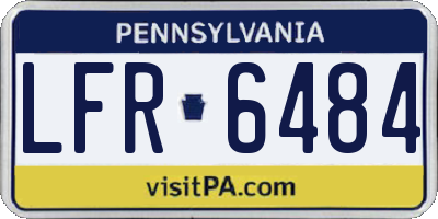 PA license plate LFR6484