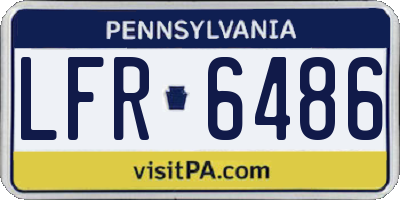 PA license plate LFR6486