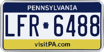 PA license plate LFR6488