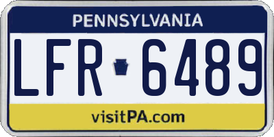 PA license plate LFR6489