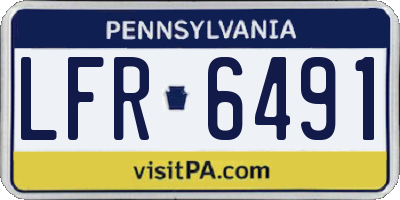 PA license plate LFR6491