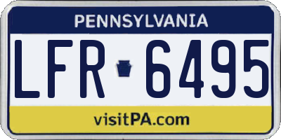 PA license plate LFR6495