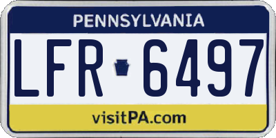 PA license plate LFR6497