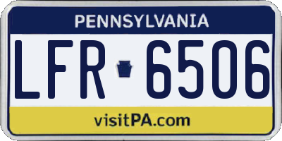 PA license plate LFR6506