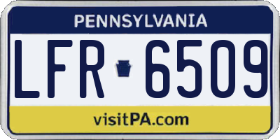 PA license plate LFR6509