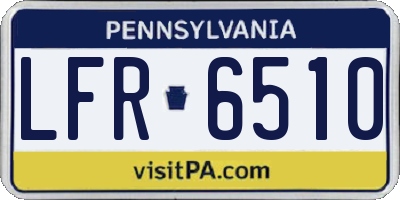 PA license plate LFR6510
