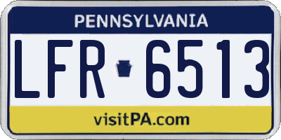 PA license plate LFR6513