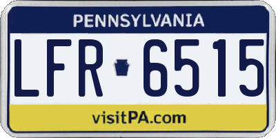 PA license plate LFR6515
