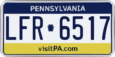 PA license plate LFR6517