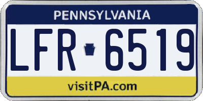 PA license plate LFR6519