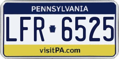 PA license plate LFR6525