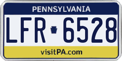 PA license plate LFR6528