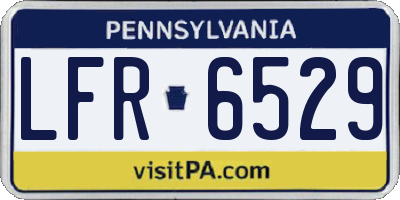 PA license plate LFR6529