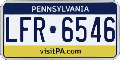 PA license plate LFR6546