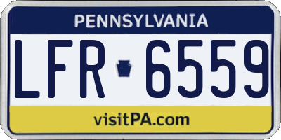 PA license plate LFR6559