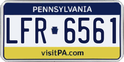 PA license plate LFR6561