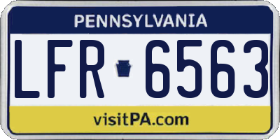 PA license plate LFR6563
