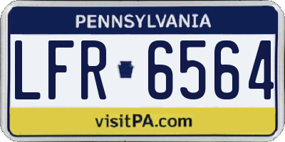 PA license plate LFR6564