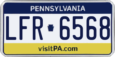 PA license plate LFR6568