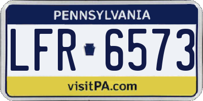 PA license plate LFR6573