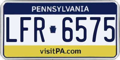 PA license plate LFR6575