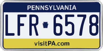 PA license plate LFR6578