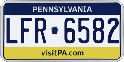 PA license plate LFR6582