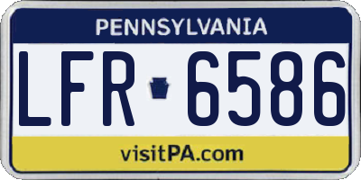 PA license plate LFR6586