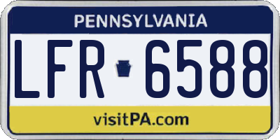 PA license plate LFR6588