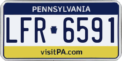 PA license plate LFR6591