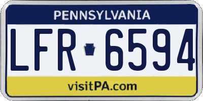 PA license plate LFR6594