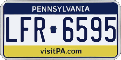PA license plate LFR6595