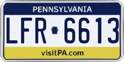 PA license plate LFR6613