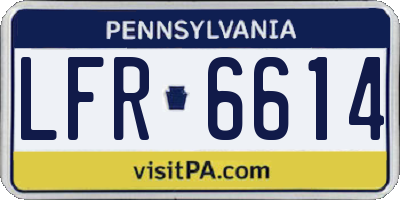 PA license plate LFR6614