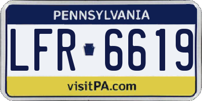 PA license plate LFR6619