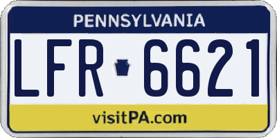 PA license plate LFR6621