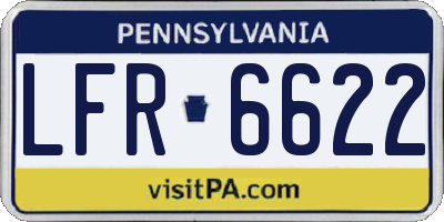 PA license plate LFR6622