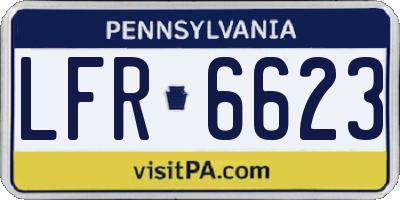 PA license plate LFR6623