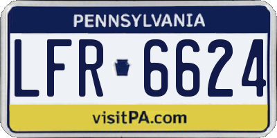 PA license plate LFR6624